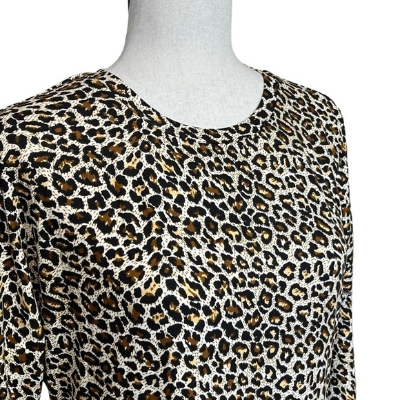 Reta Bota Cheetah Print Long Sleeve Maxi Dress. Brown Tan Size 3XL #1128 - Picture 4 of 6